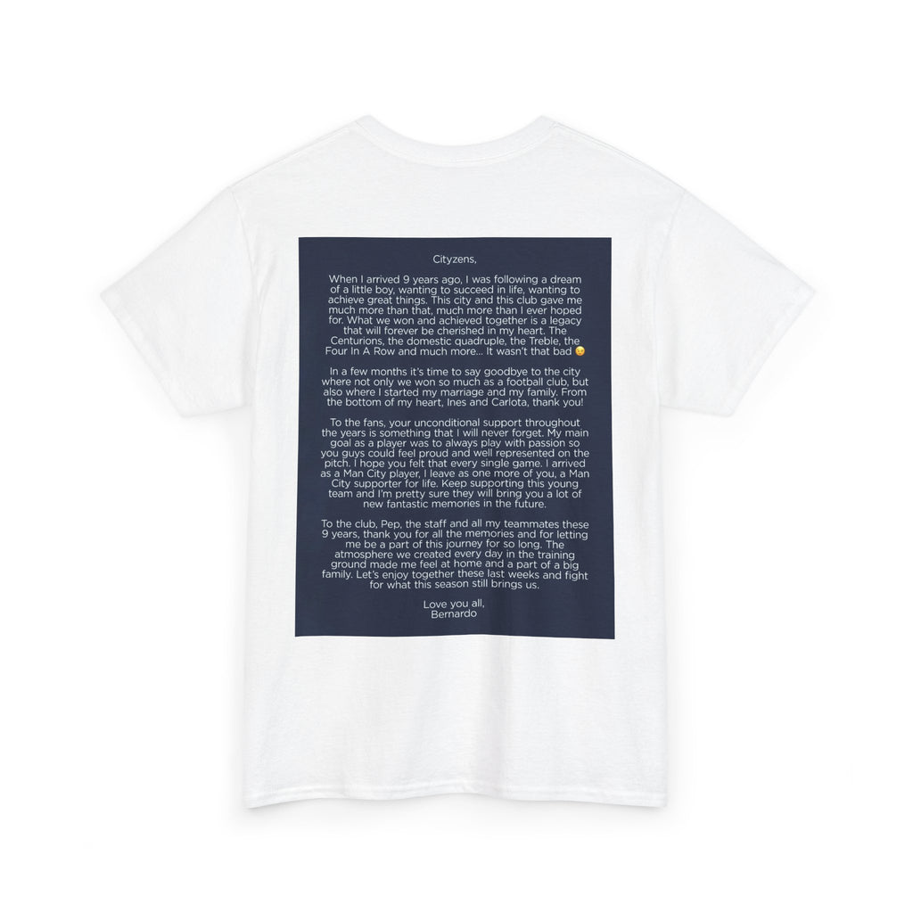 Bernardo Silva Tribute Tee – Inspirational Letter & Celebrating Goal Moment
