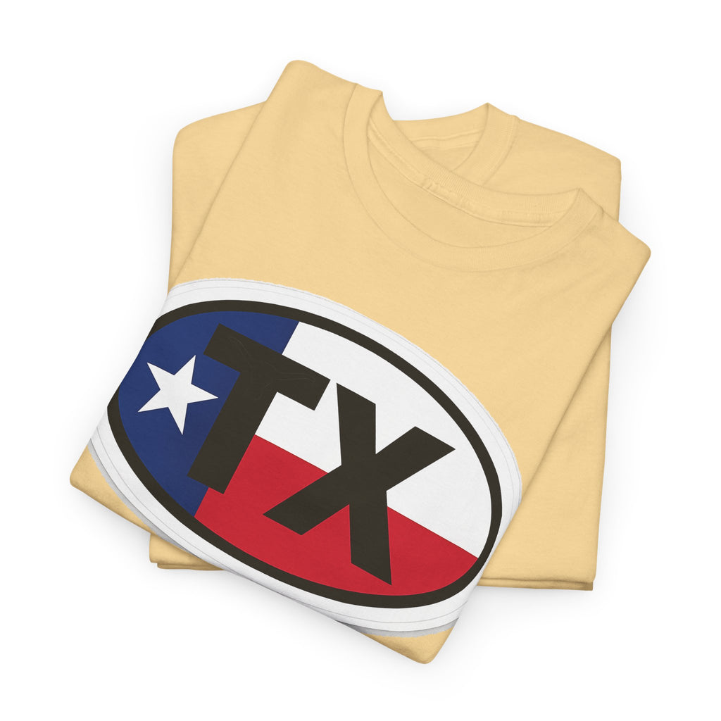 Texas Flag TX Oval T-Shirt — Patriotic Lone Star Tee