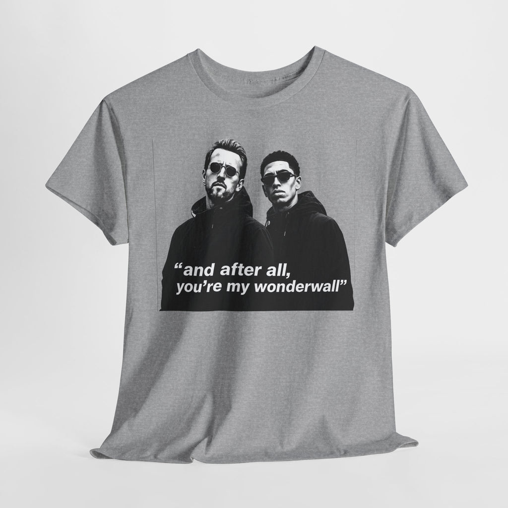 Kane and Bellingham Wonderwall Lyric T-Shirt — ‘and after all, you’re my wonderwall’ Retro Band Tee