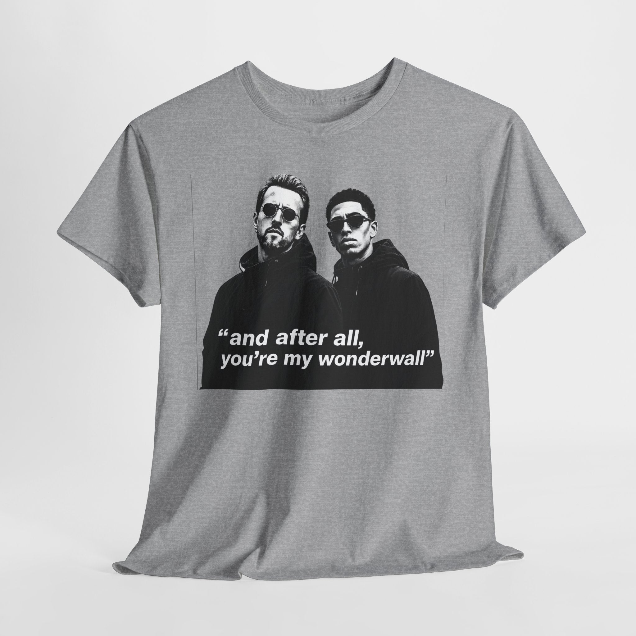 Kane and Bellingham Wonderwall Lyric T-Shirt — ‘and after all, you’re my wonderwall’ Retro Band Tee