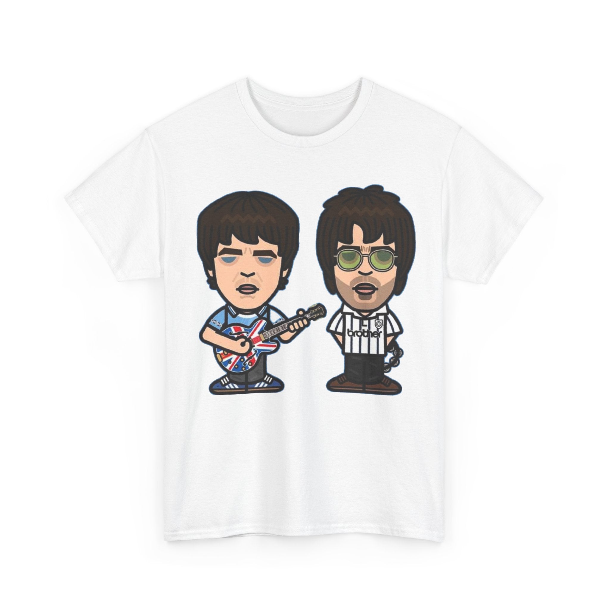 Oasis Noel & Liam Cartoon Rock Duo T-Shirt