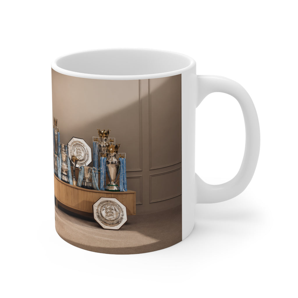 Bernardo Silva Manchester City Trophy Room Coffee Mug — Personalized Photo Ceramic Mug (11oz & 15oz)
