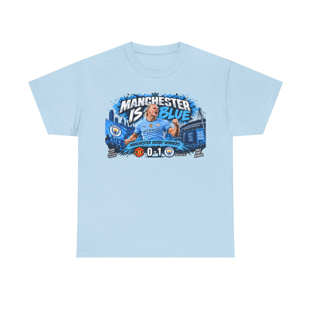 Manchester Is Blue Derby Winners 2026 Cotton T-Shirt