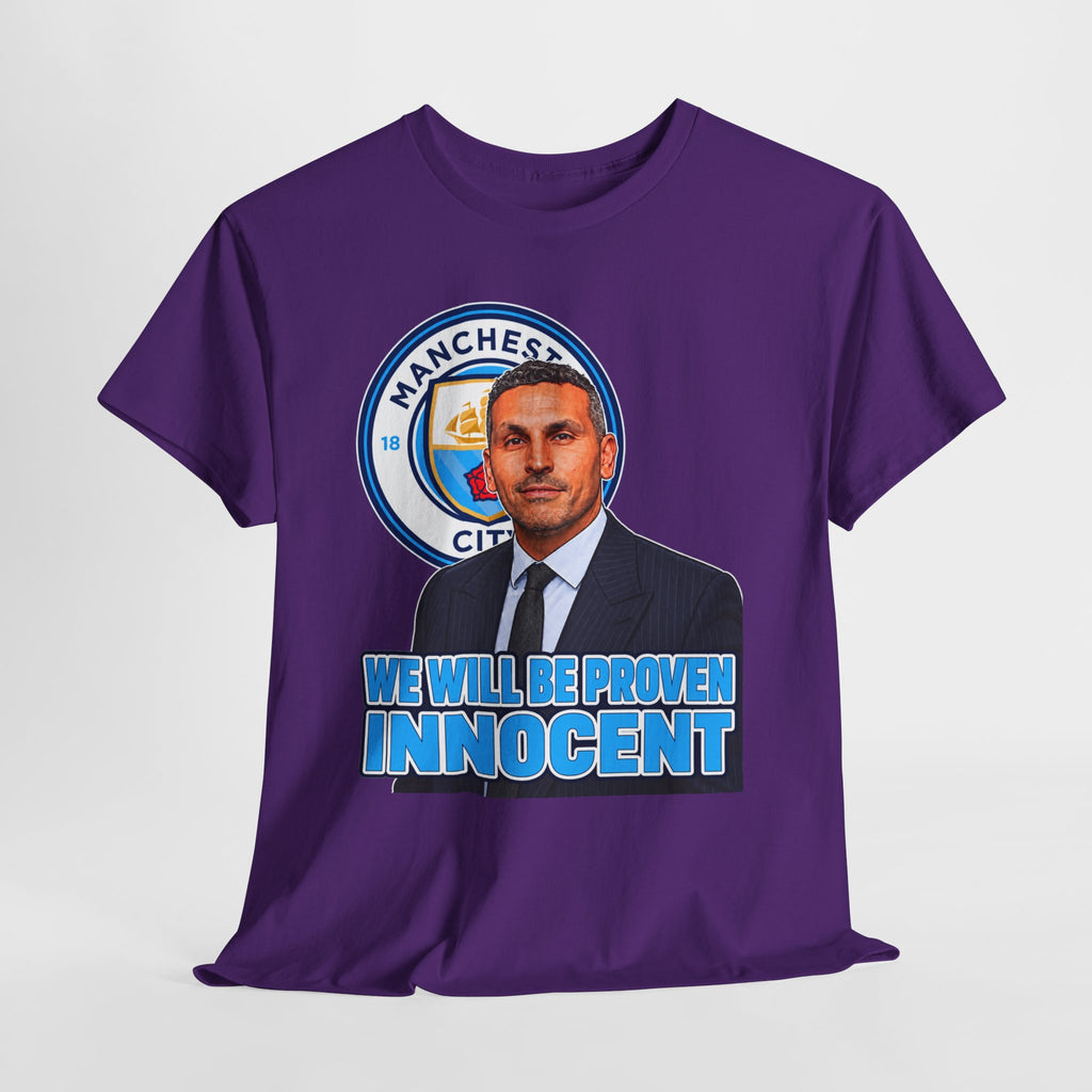 Manchester City “We Will Be Proven Innocent” Fan Cotton T-Shirt