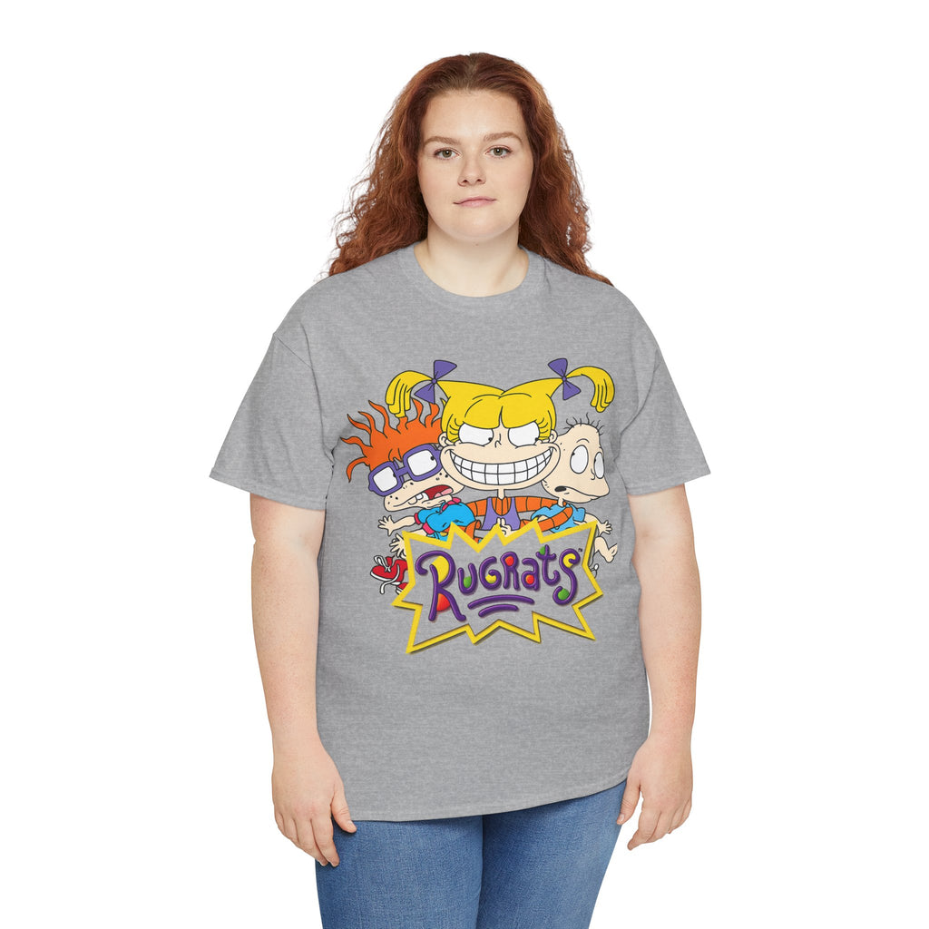 Rugrats Retro Cartoon Crewneck Tee — Colorful 90s Kids Character Design