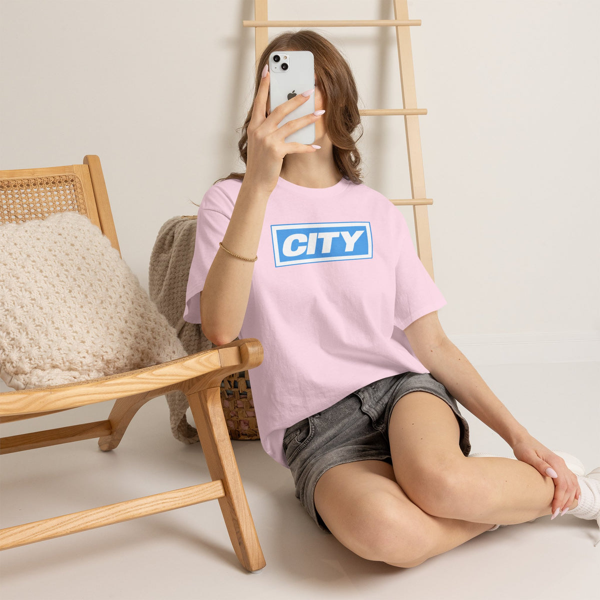City Logo T-Shirt — Bold Blue Box Graphic Tee