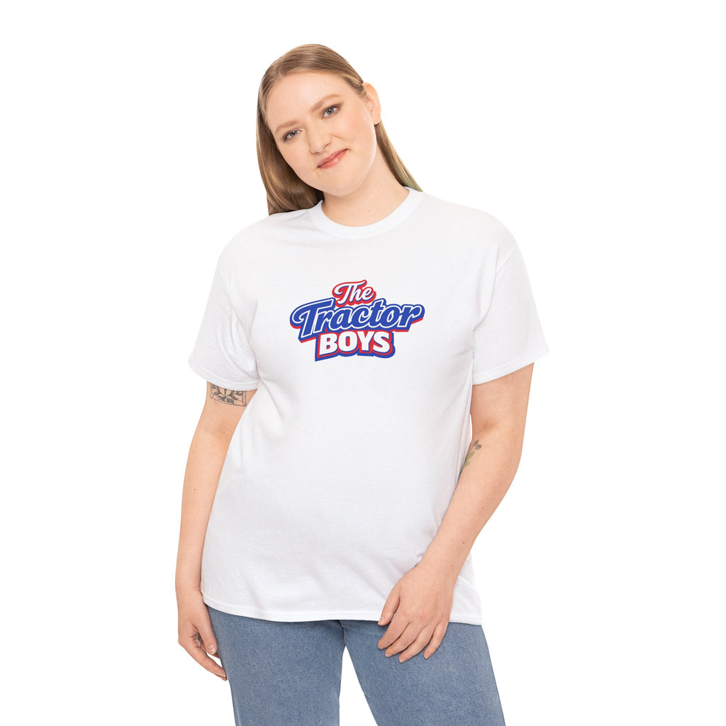 The Tractor Boys T-Shirt — Retro Blue & Red Logo Tee