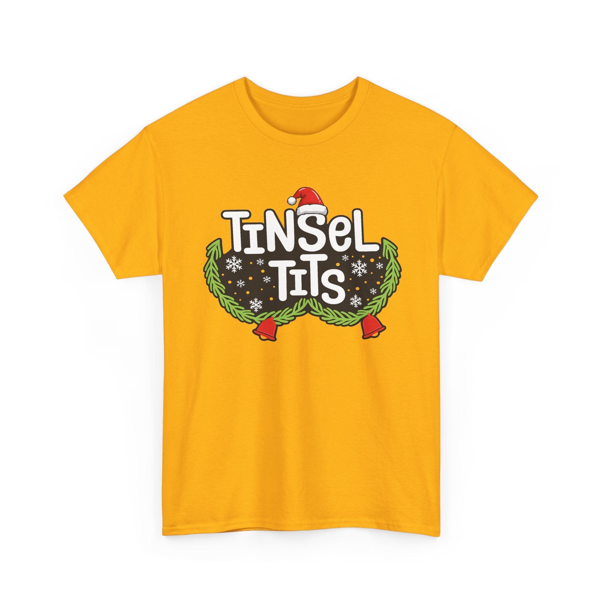 T-Shirt — "Tinsel Tits" Funny Christmas Wreath Holiday Tee
