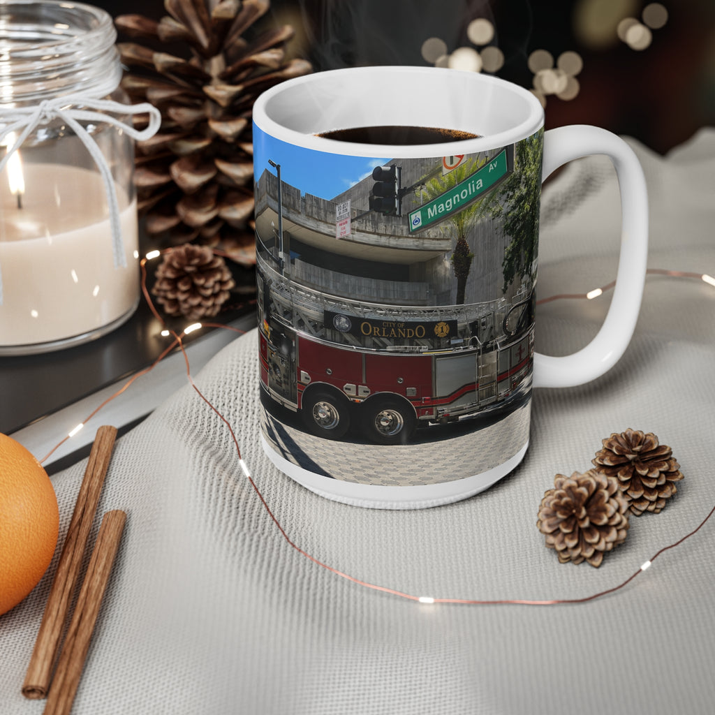 City of Orlando Fire truck Photo Ceramic Coffee Mug — City Engine 11oz & 15oz