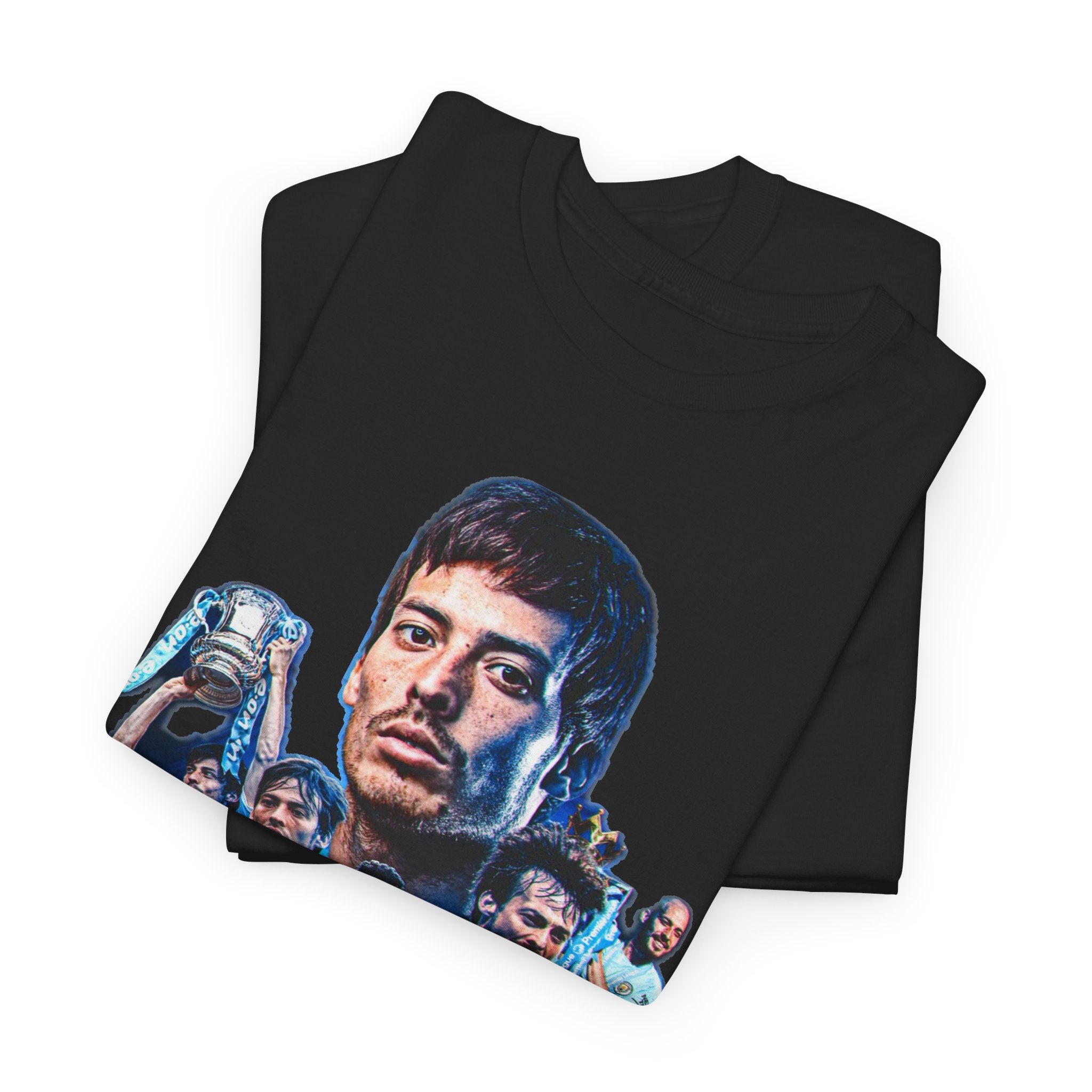 David Silva Manchester City Soccer Tee — Classic Player Portrait Football Shirt