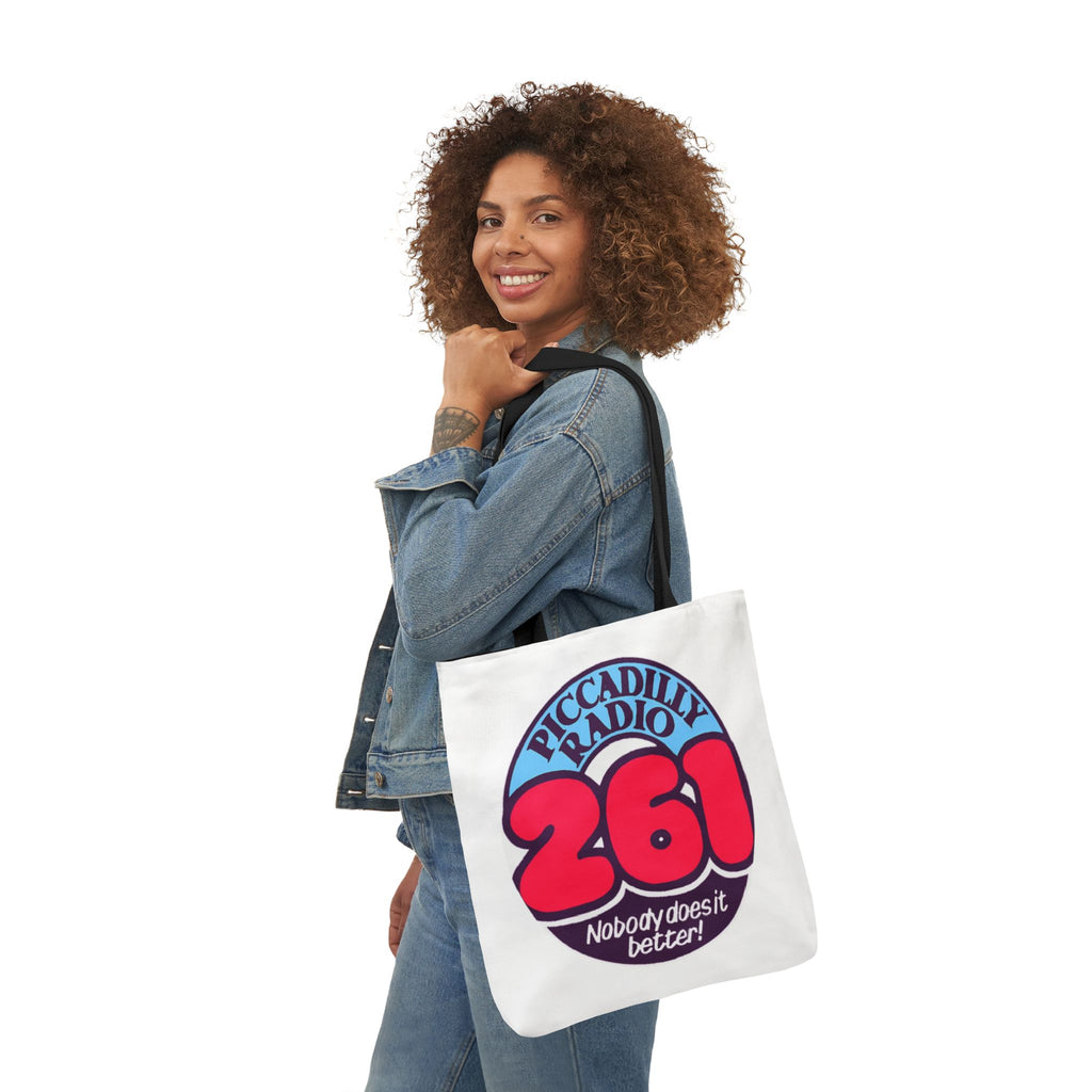 Tote Bag — Retro 'Piccadilly Radio 261' Vintage Logo Canvas Tote