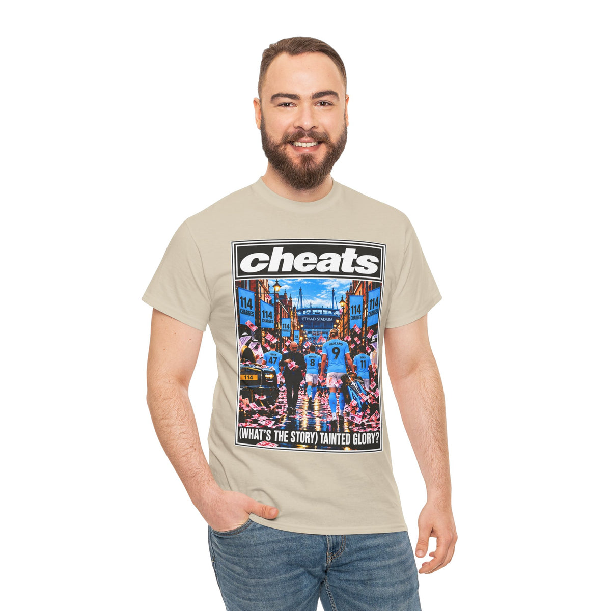 Cheats “What’s the Story? Tainted Glory?” Sports Graphic Cotton T-Shirt