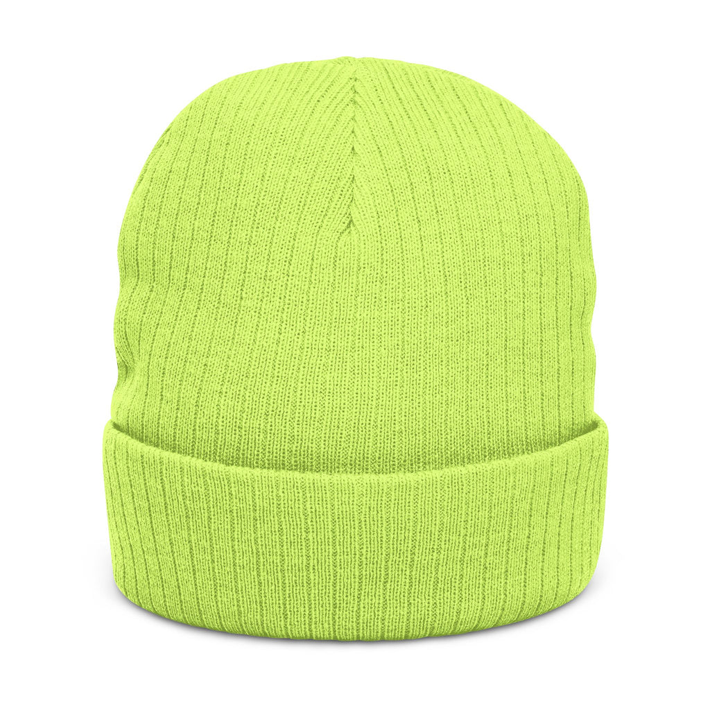 Embroidered 'MLD Football Programmes' Ribbed Knit Beanie