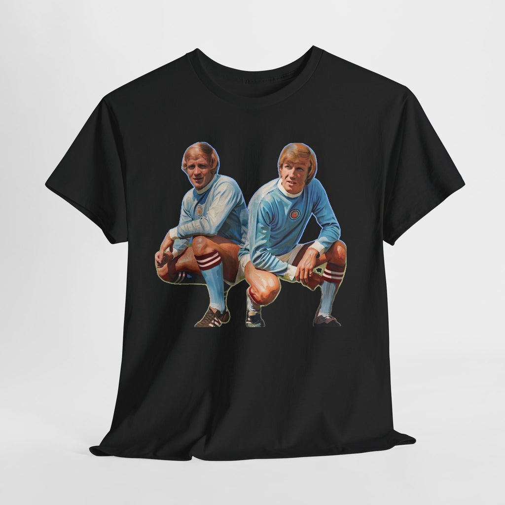 Franny Lee and Colin Bell Manchester City Retro Soccer Players T‑Shirt — Vintage Football Graphic Tee