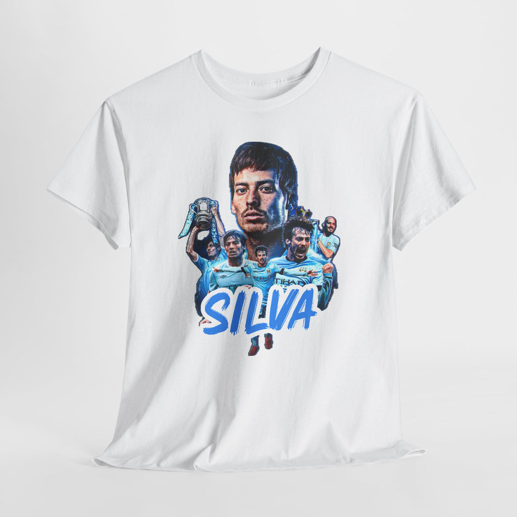 David Silva Manchester City Soccer Tee — Classic Player Portrait Football Shirt