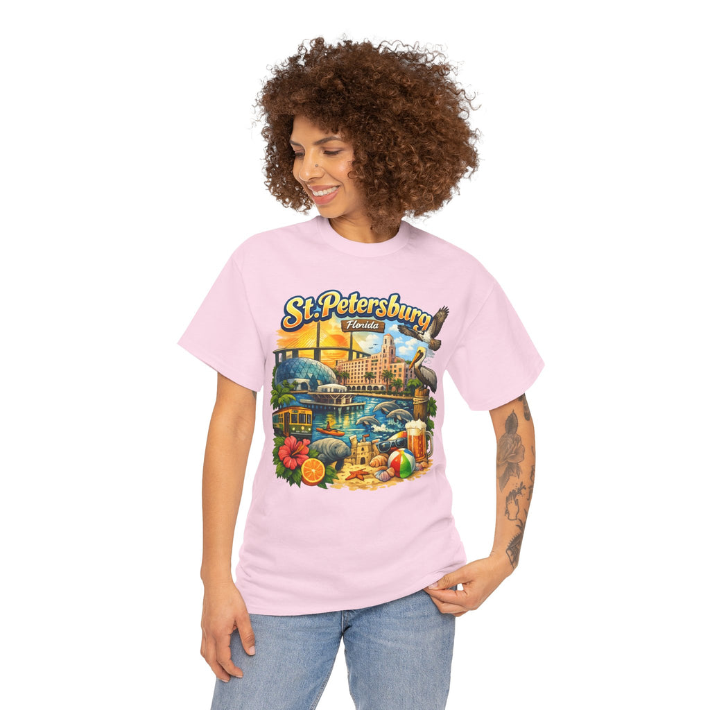 St. Petersburg Florida Retro Beach Scene T-Shirt
