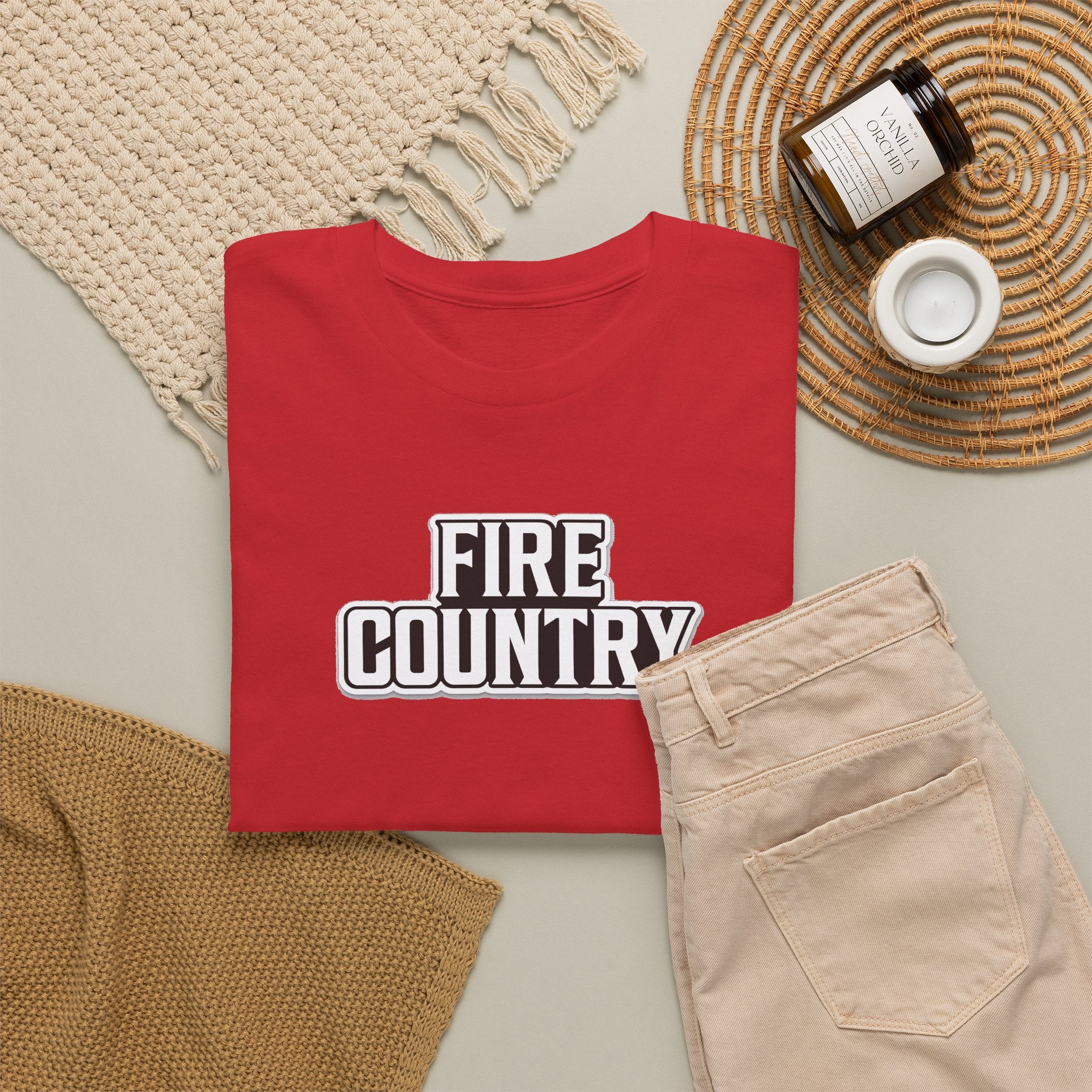 Fire Country Cotton T-Shirt — Bold Graphic Tee