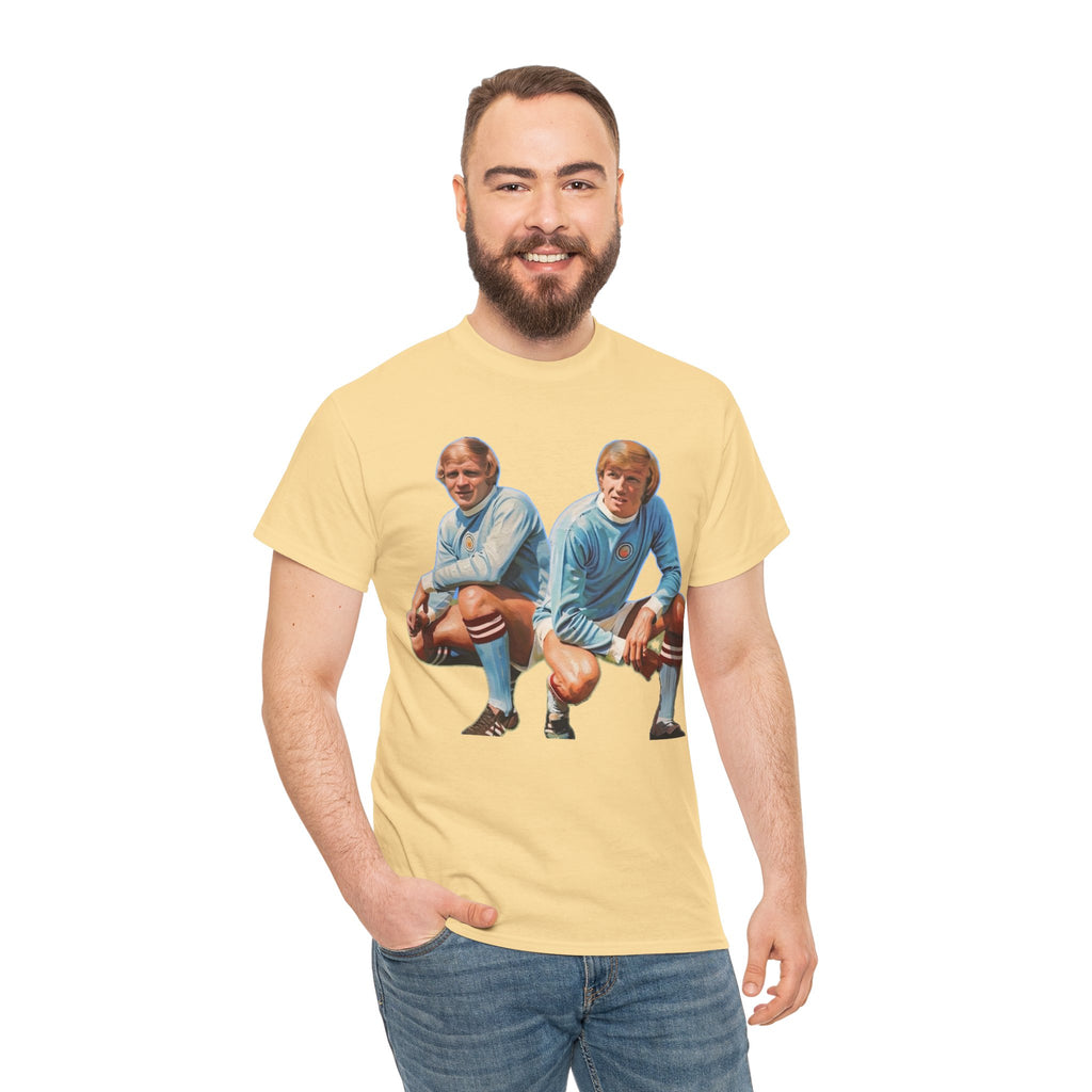 Franny Lee and Colin Bell Manchester City Retro Soccer Players T‑Shirt — Vintage Football Graphic Tee