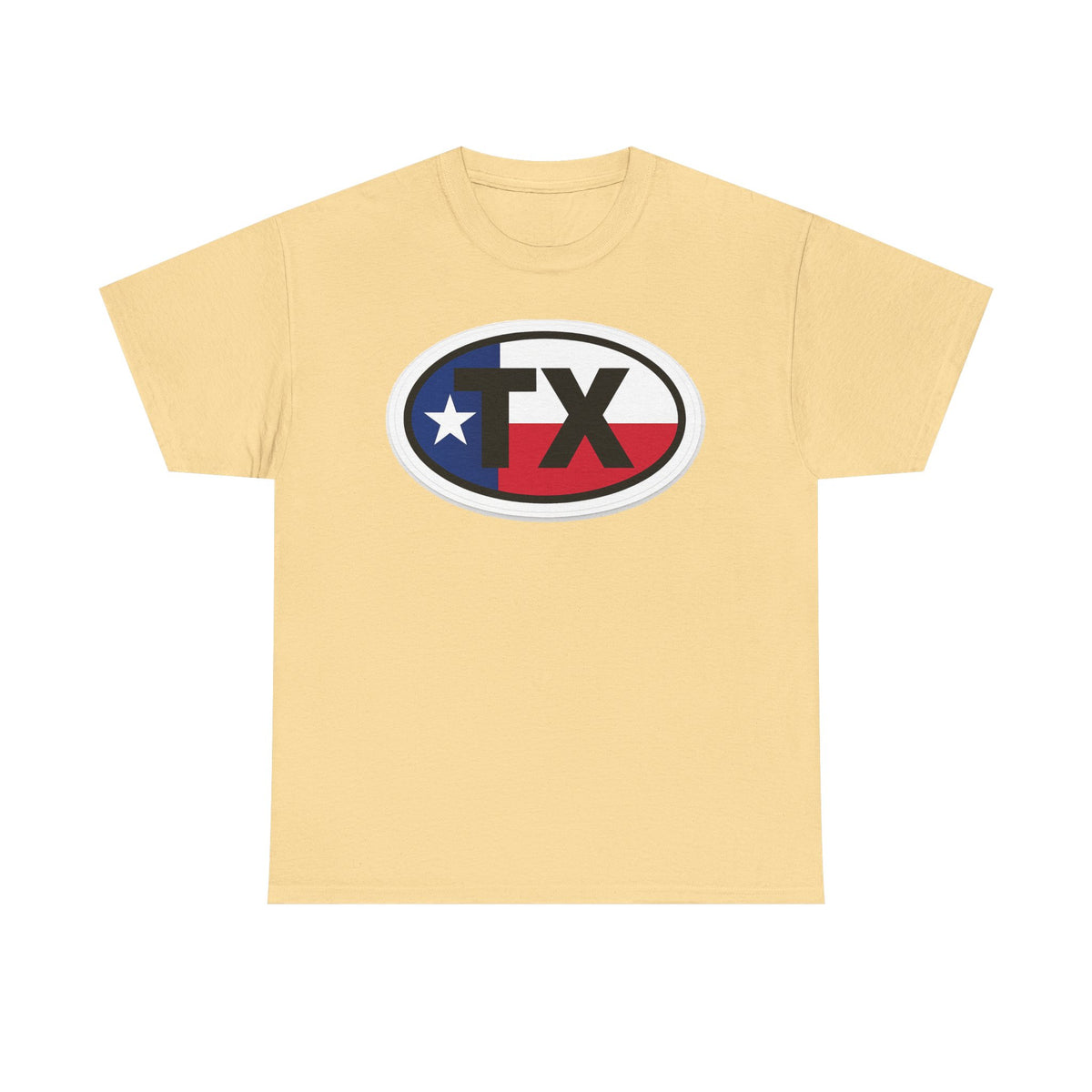 Texas Flag TX Oval T-Shirt — Patriotic Lone Star Tee