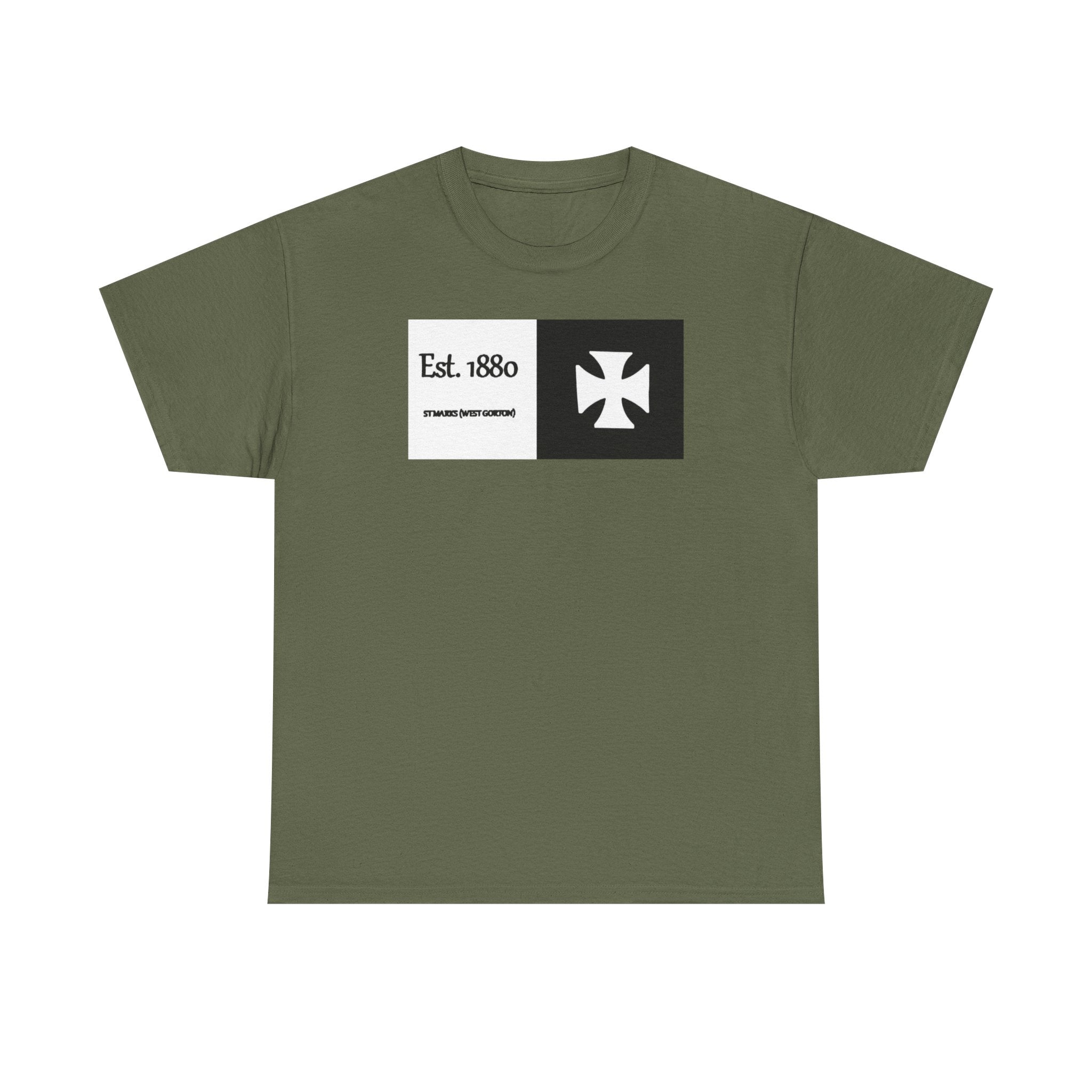ST Mark's West Gorton (Manchester City) Est. 1880 Cross Logo T-Shirt