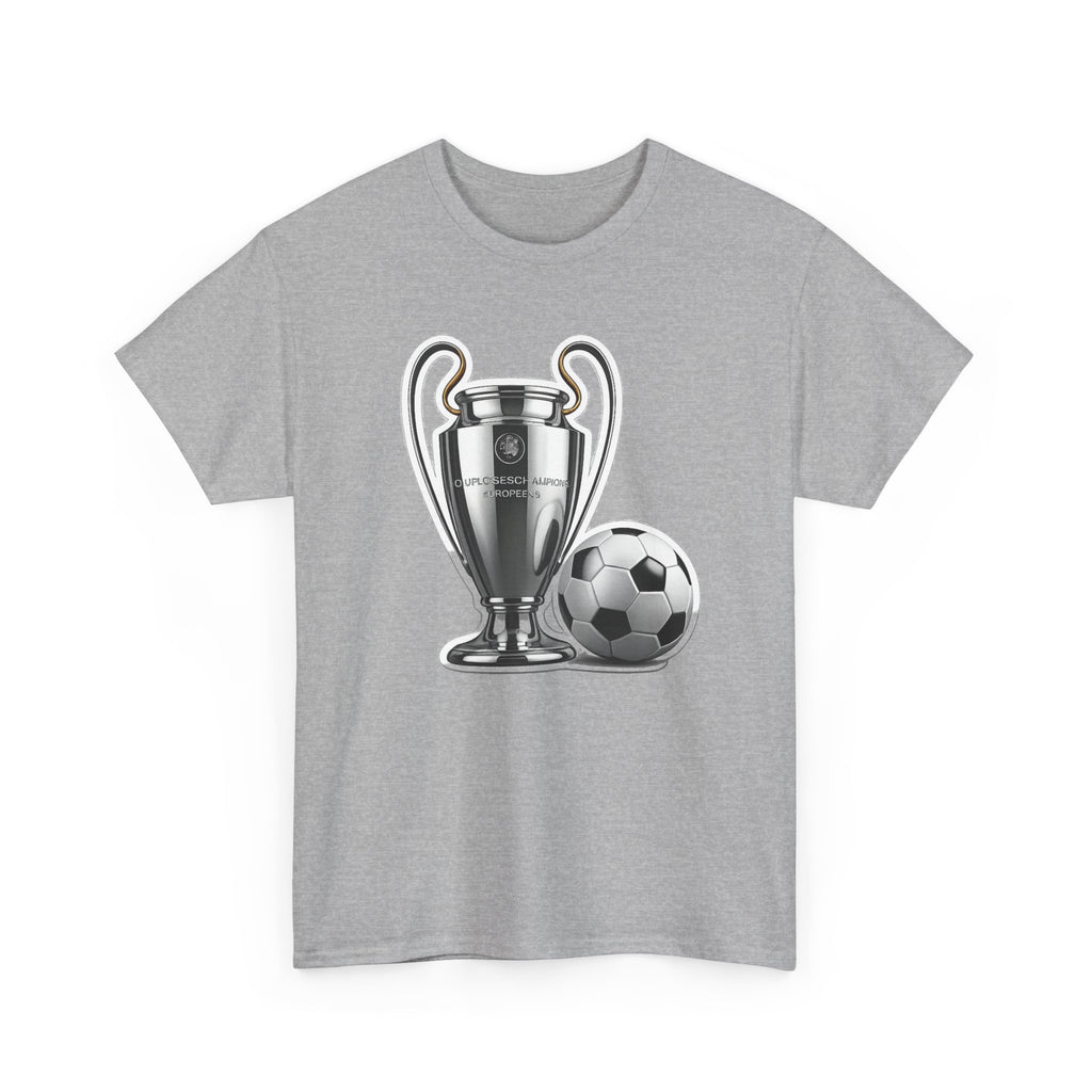European Cup / Champions League Trophy & Ball Graphic Cotton T-Shirt