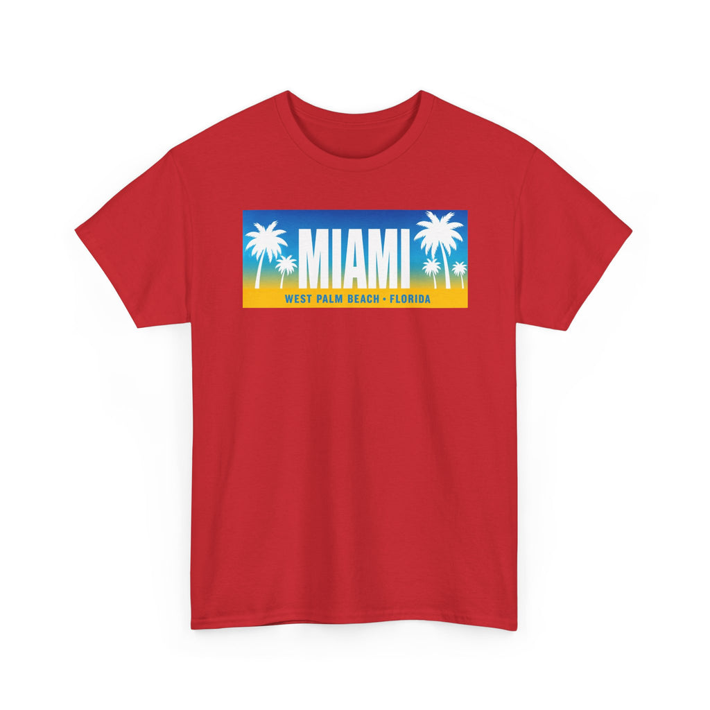 Miami West Palm Beach Vintage Tee — "MIAMI" Beach Palm Trees T‑Shirt
