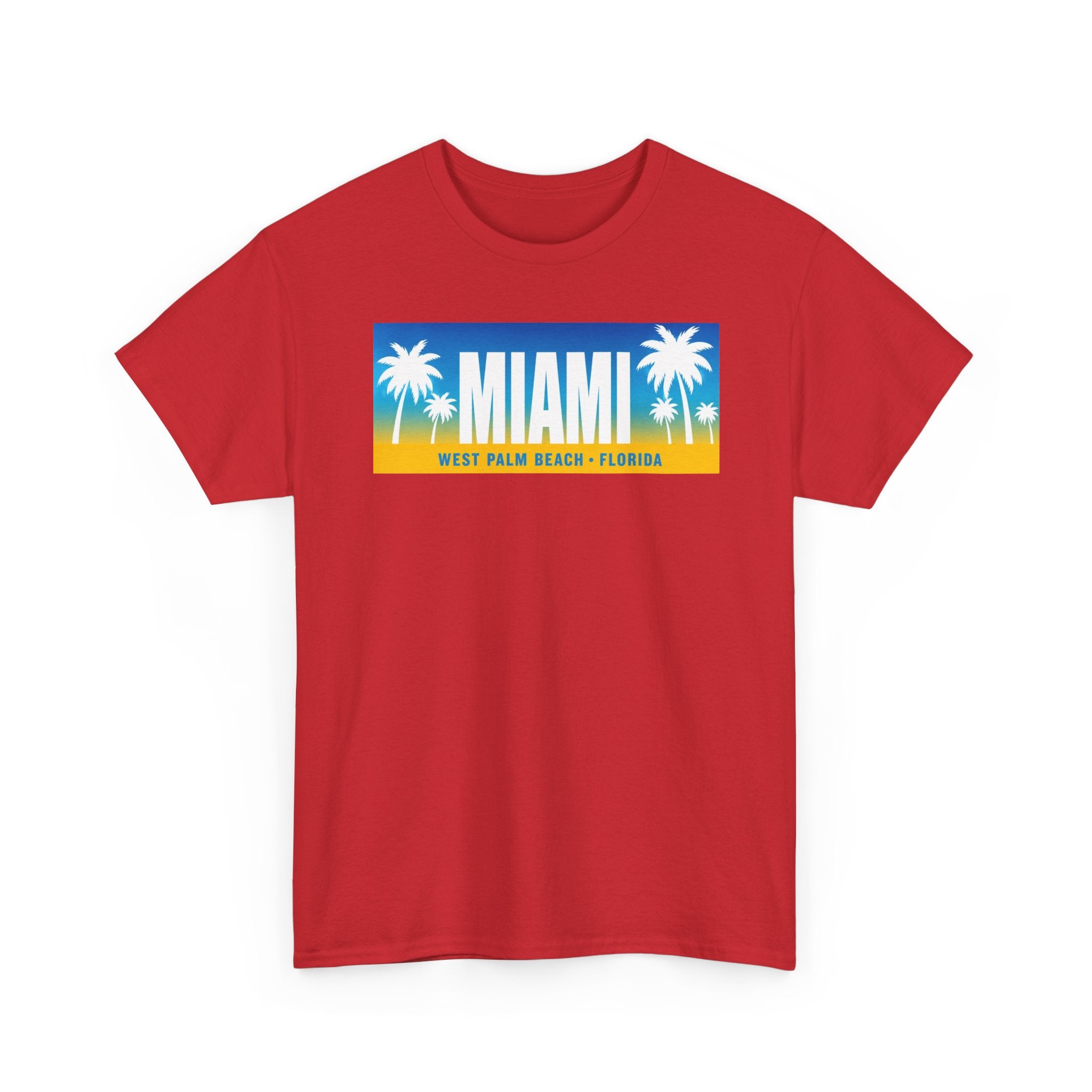 Miami West Palm Beach Vintage Tee — "MIAMI" Beach Palm Trees T‑Shirt