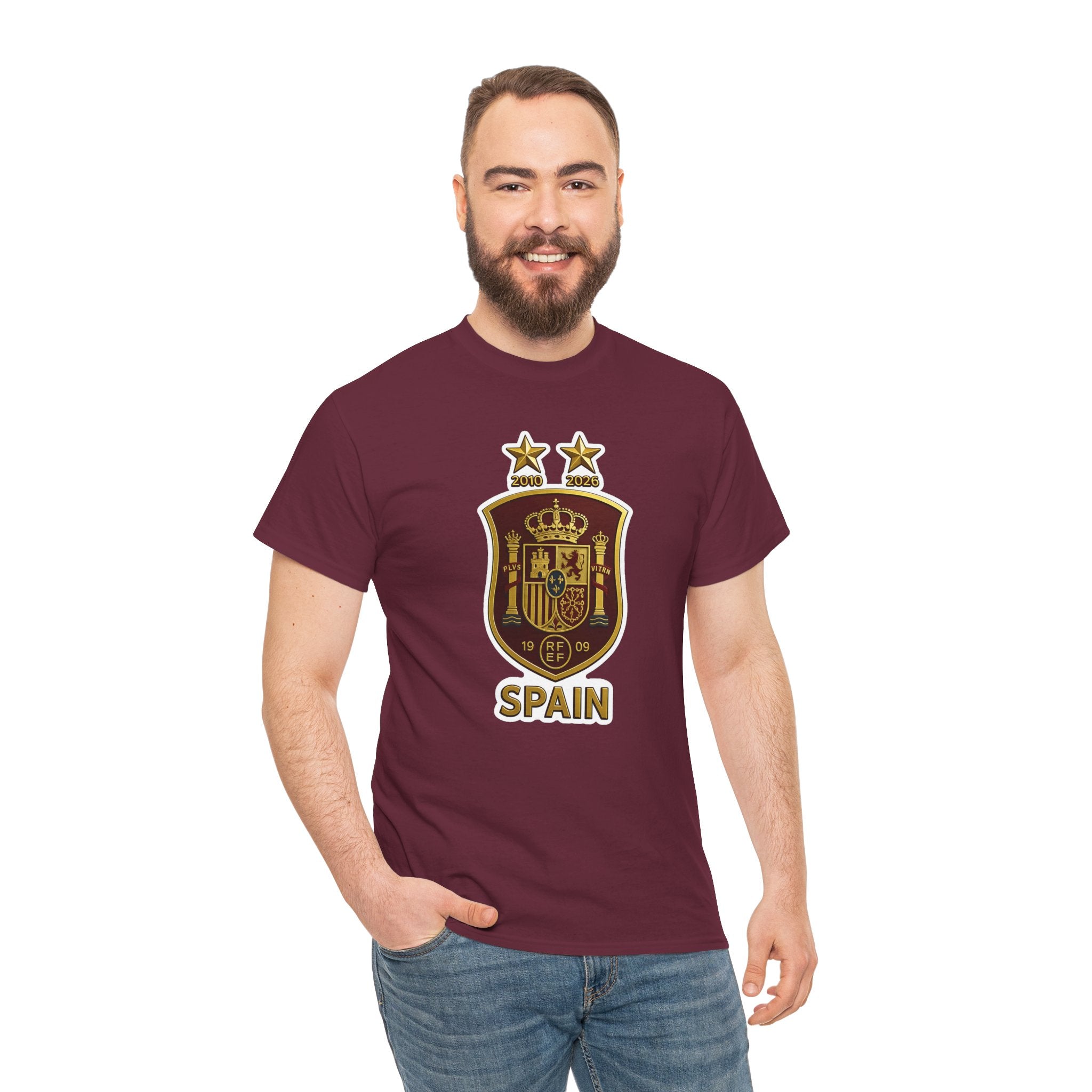 Spain Crest T-Shirt — Vintage Spanish Soccer Shield Tee