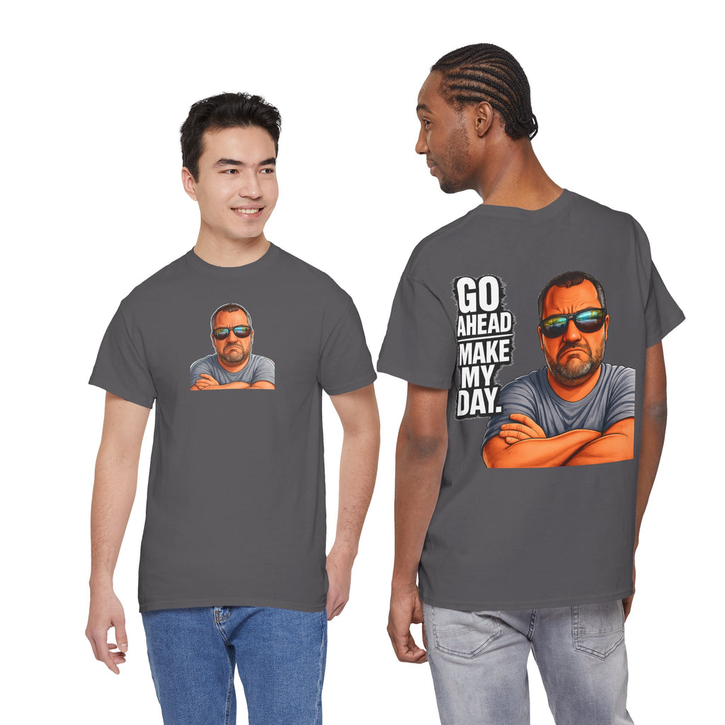 Go Ahead Make My Day T-Shirt — Sunglasses Guy Graphic Tee