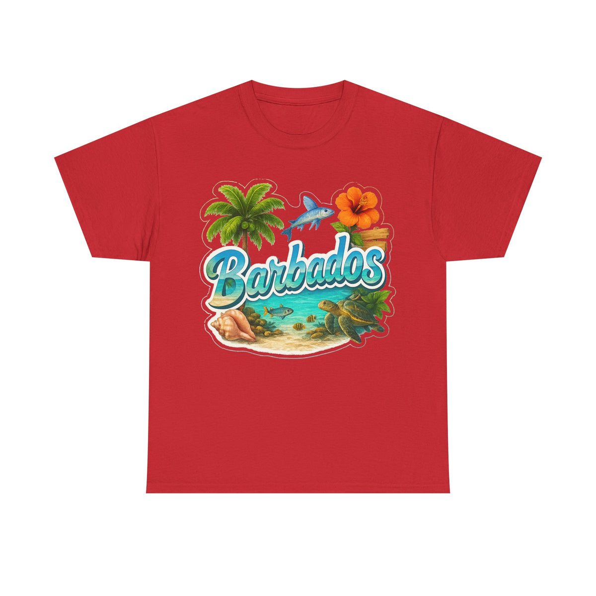 Barbados Beach Graphic Tee — Tropical Island Vacation T‑Shirt