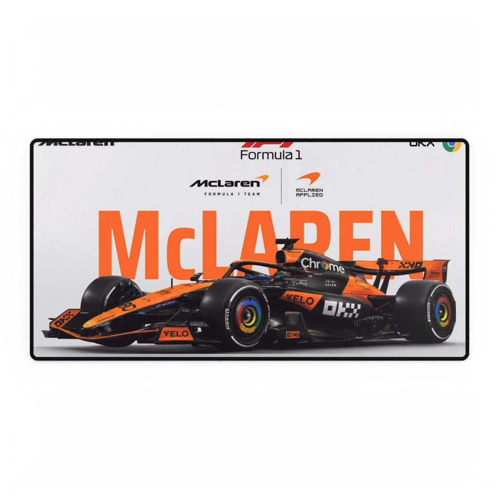 McLaren Racing Formula 1 Desk Mat — Orange F1 Car Gaming Mouse Pad