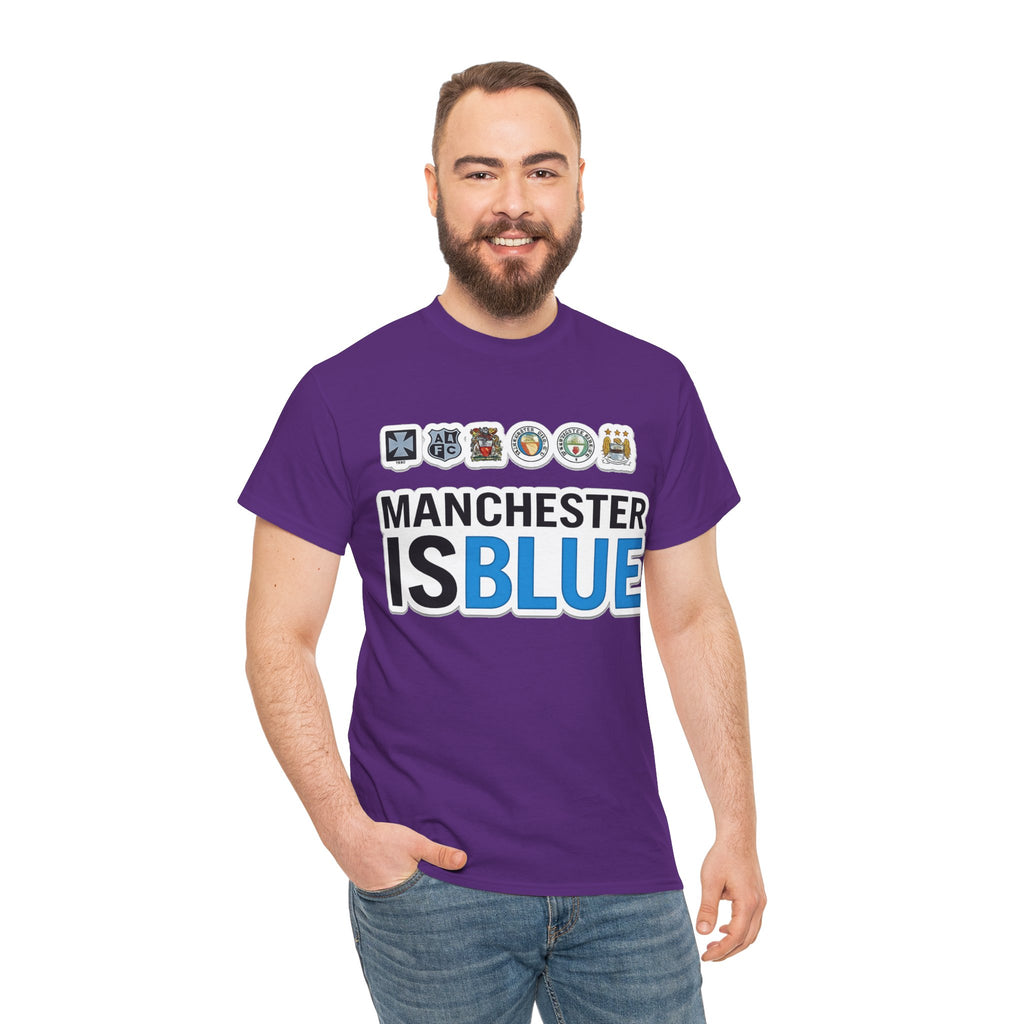 Manchester Is Blue Tee — Manchester City Supporter T-Shirt