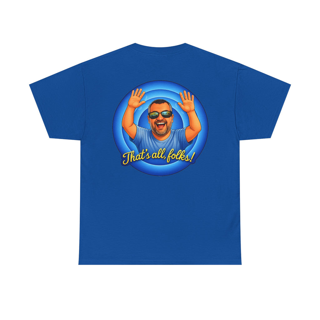 T-Shirt — "That's All, Folks!" Waving Portrait Graphic Tee