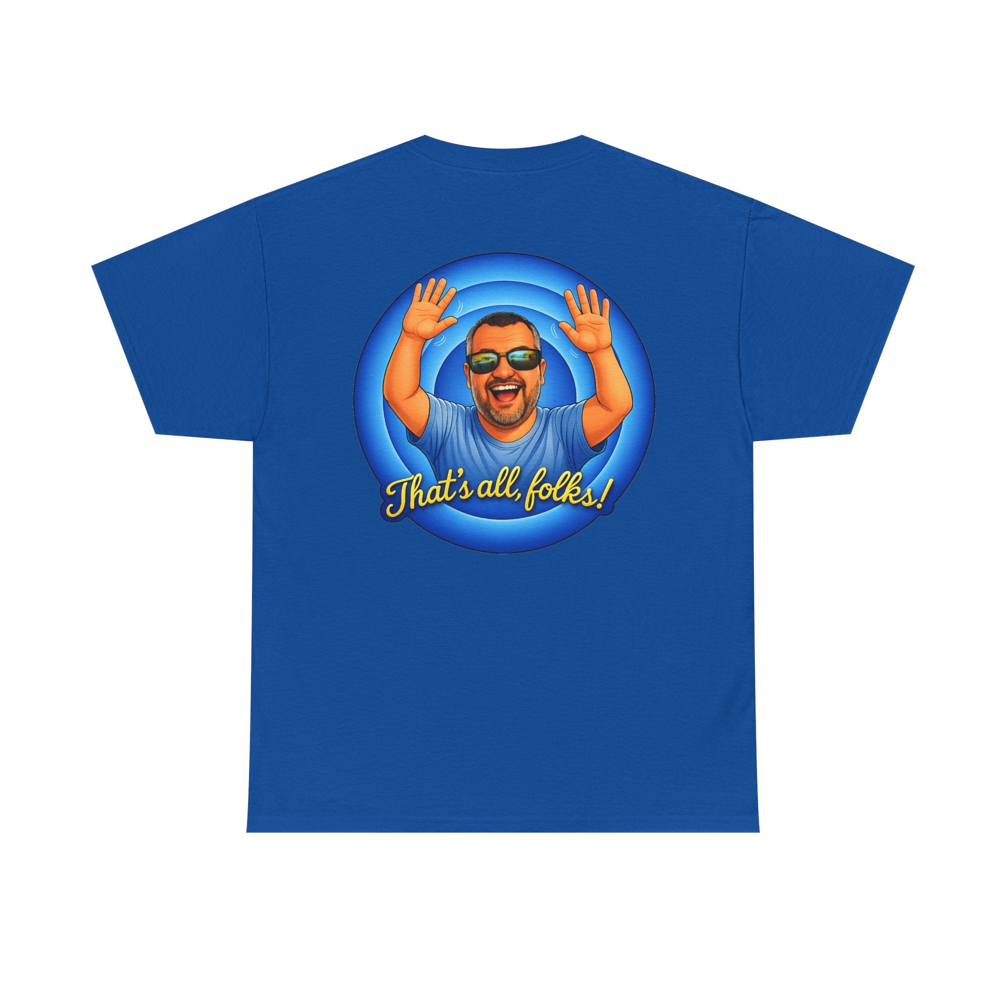 T-Shirt — "That's All, Folks!" Waving Portrait Graphic Tee