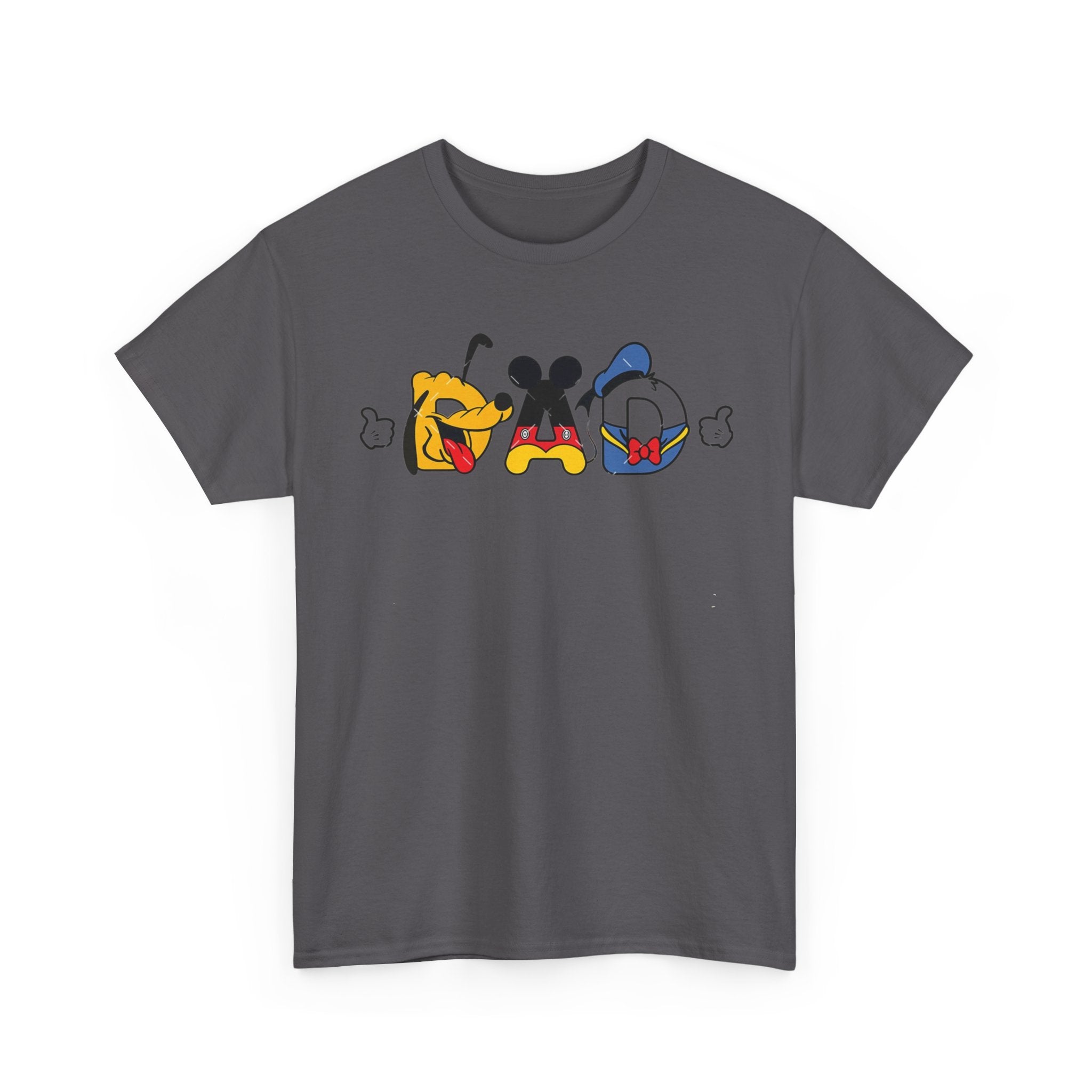 Disney Dad Character Graphic Tee — Playful Colorful Character Icons T-Shirt