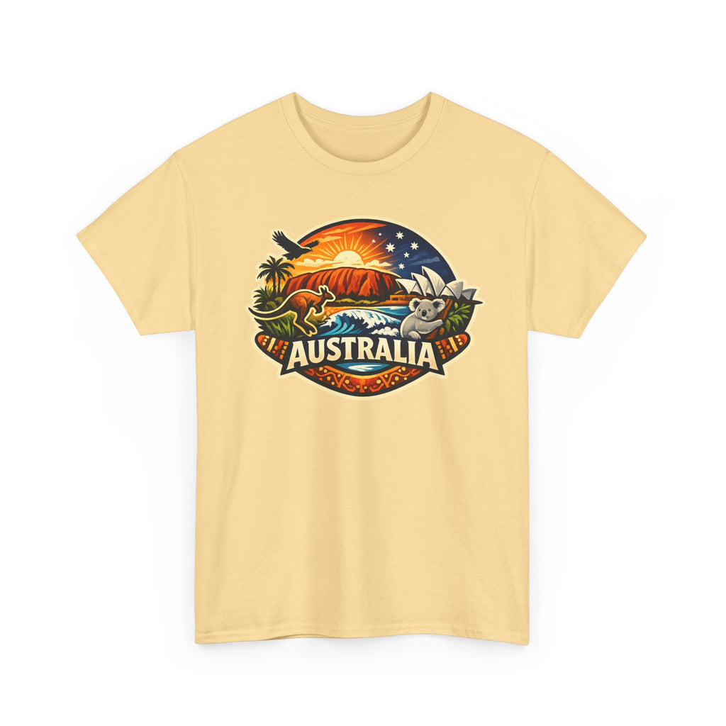 Australia Sunset Vintage Tee — Kangaroo & Surf Badge