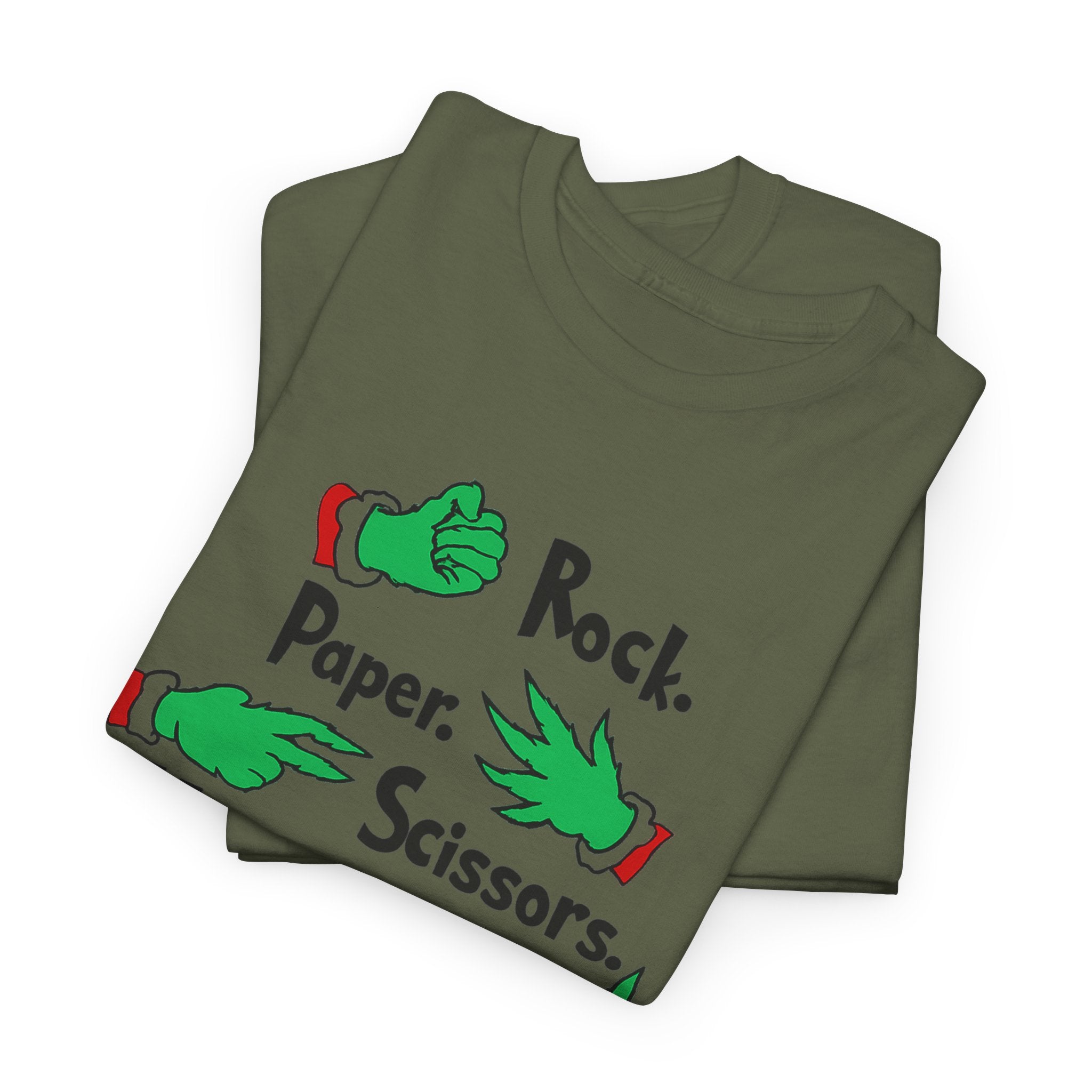 Funny Holiday Tee — "Rock. Paper. Scissors. Throat Punch! I Win" Graphic T-Shirt