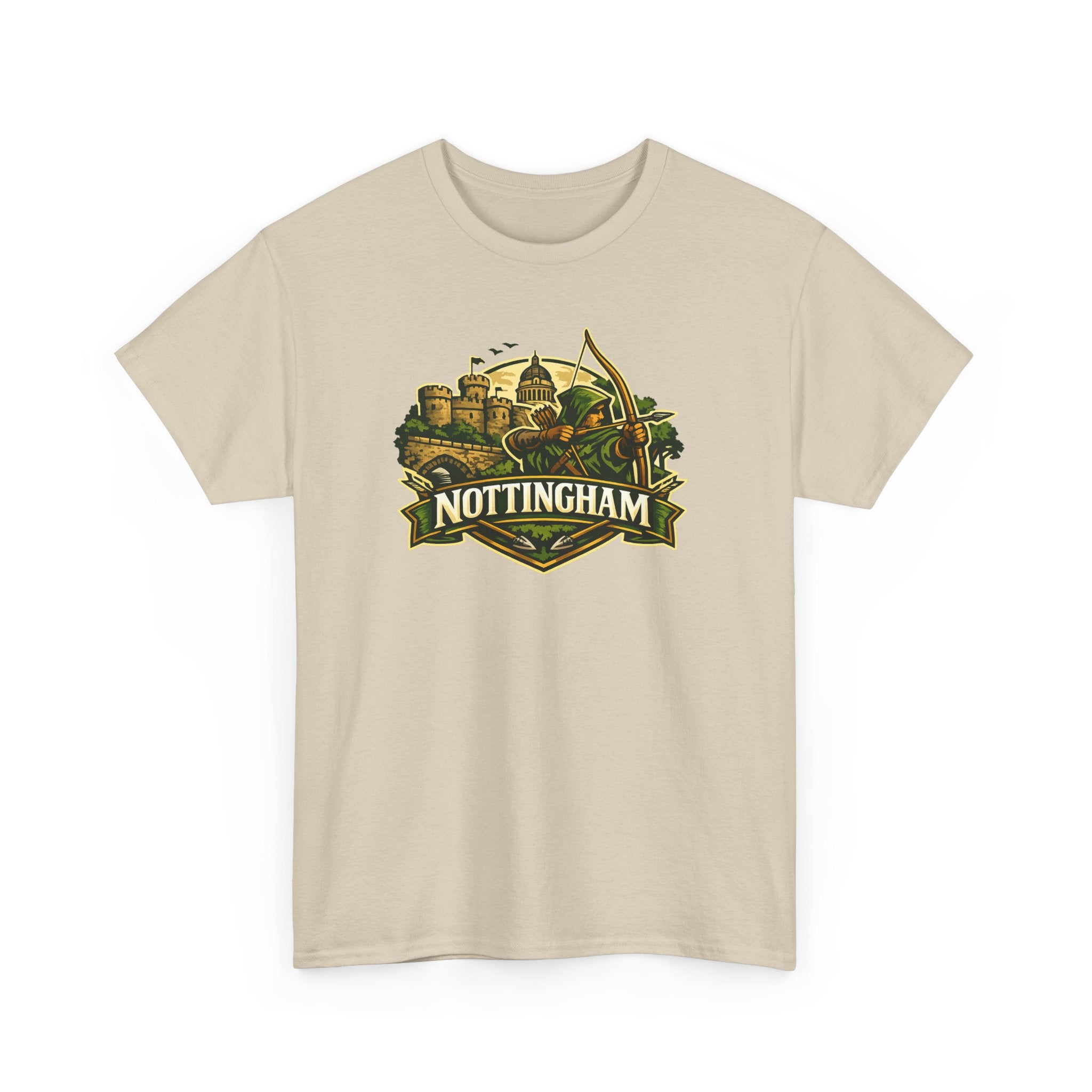 Nottingham Vintage Crest T-Shirt — Robin Hood Castle Travel Tee