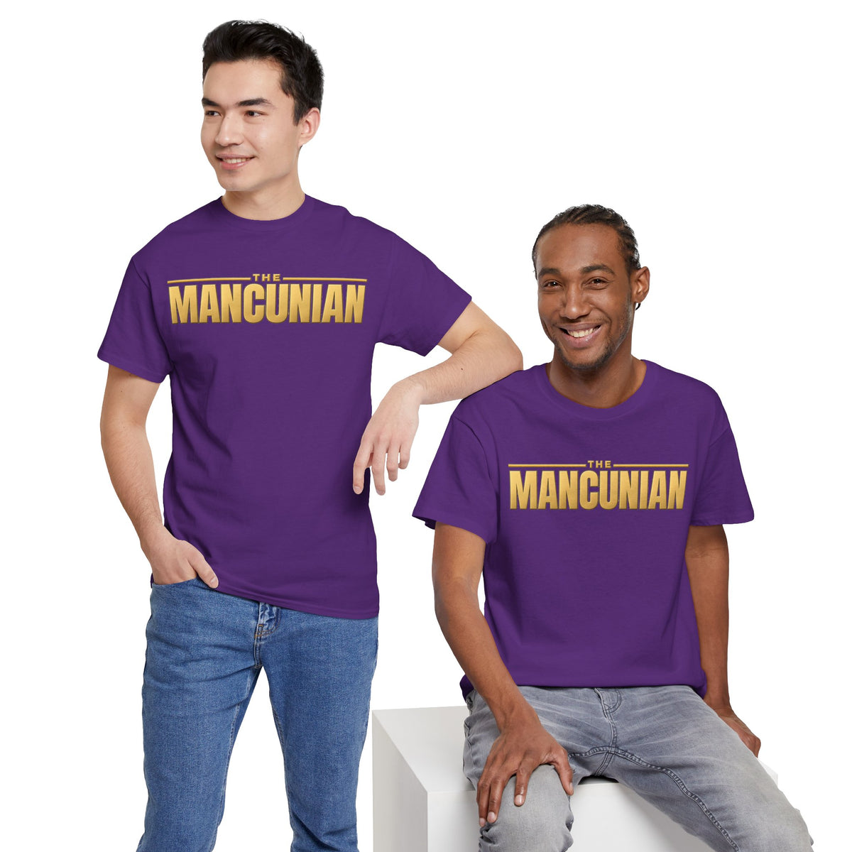 Mancunian Gold Logo Cotton T‑Shirt
