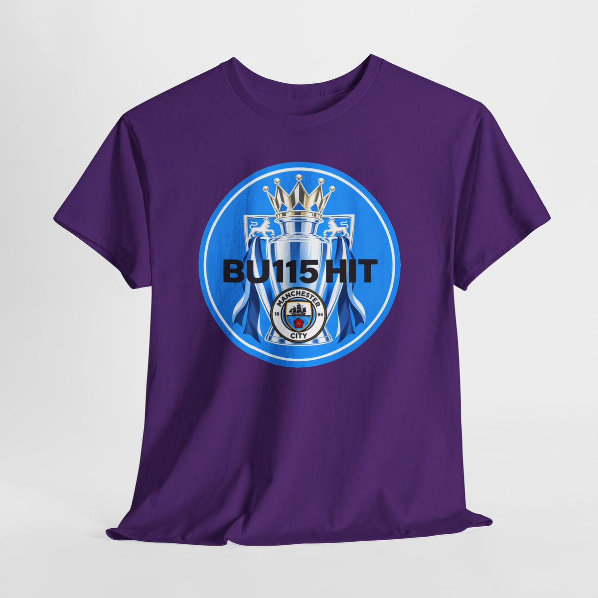 Manchester City Anti Premier League Charges Cotton T-Shirt — 'BU11SH1T' Blue Crown Football Shirt