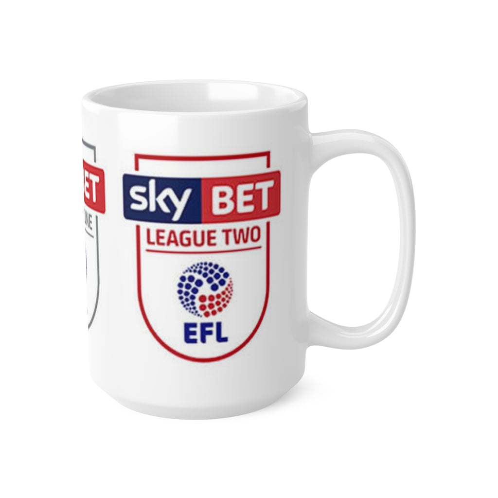 EFL Sky Bet Championship, League One and League Two Logos Ceramic Coffee Mug — 11oz & 15oz
