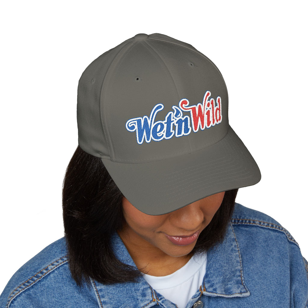 Wet 'n Wild Retro Embroidered Cap — Patriotic Red & Blue Retro Baseball Hat