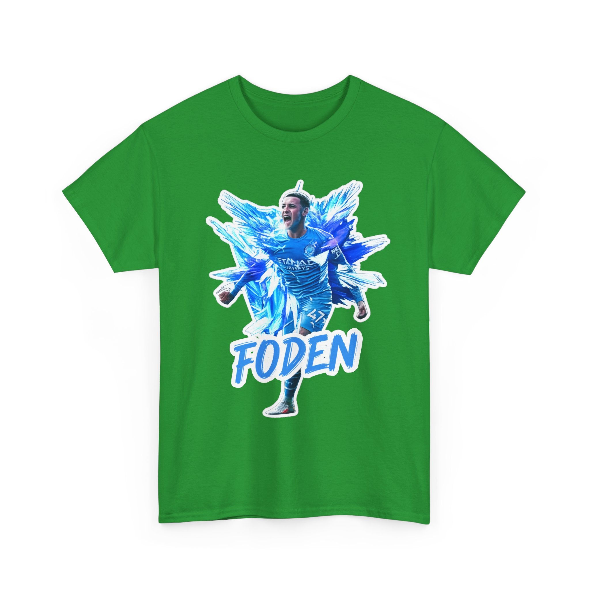 Phil Foden Manchester City Soccer T‑Shirt — Blue Graphic Football Fan Tee