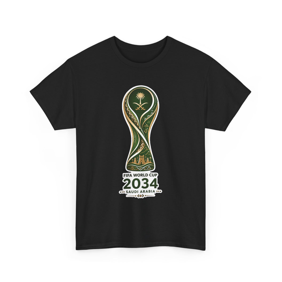 2034 FIFA World Cup Qatar 2034 Trophy Cotton T‑Shirt