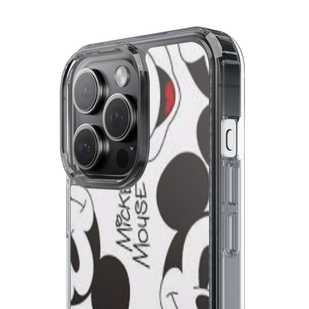 Mickey Mouse Clear Phone Case – Retro Cartoon Pattern Clear Case