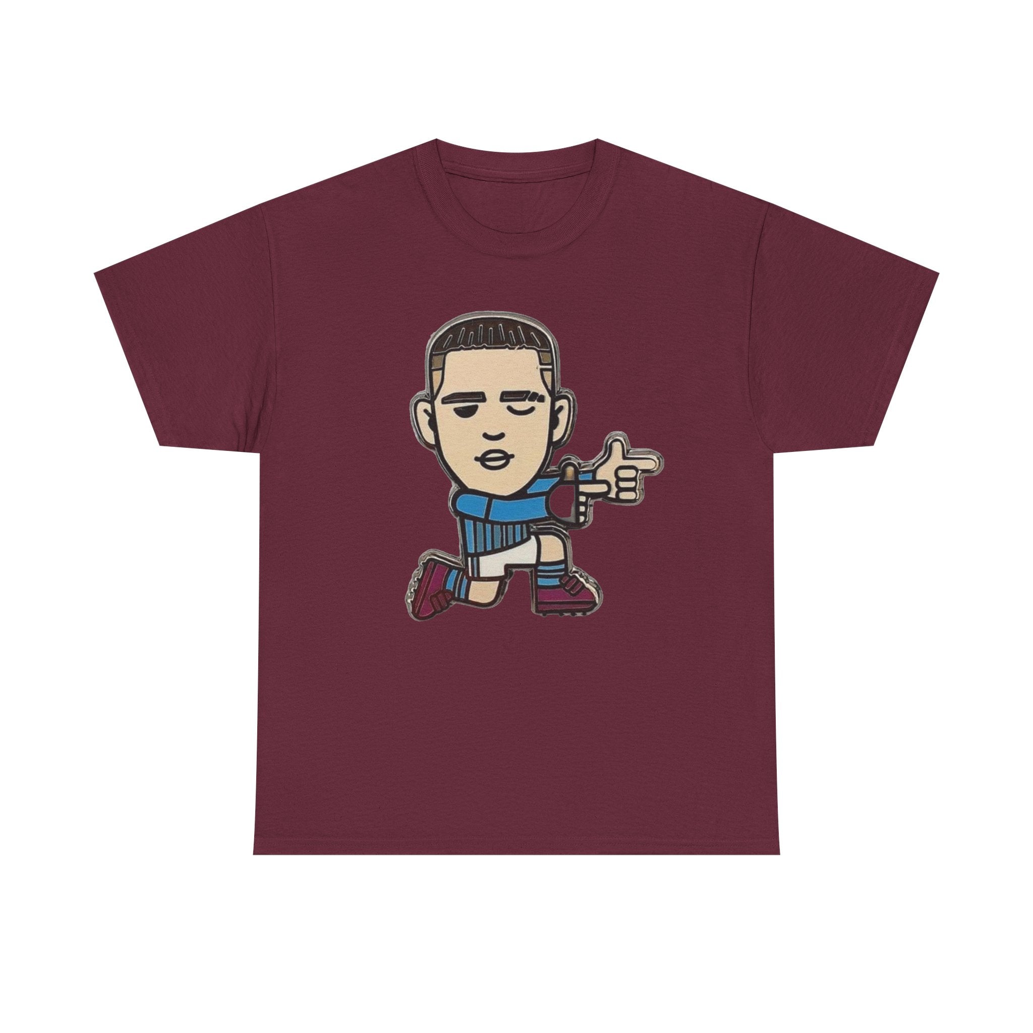 Phil Foden Cartoon Dance Pose Tee - Funky Character Graphic T-Shirt