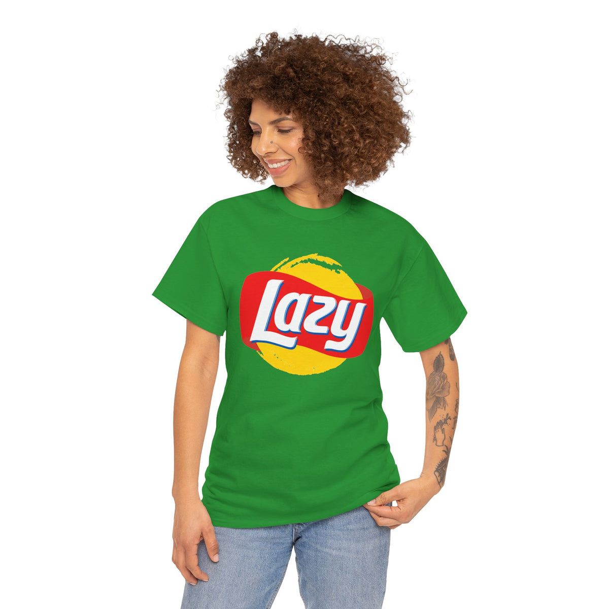 Lazy Logo T‑Shirt — Retro Snack-Inspired Graphic Tee
