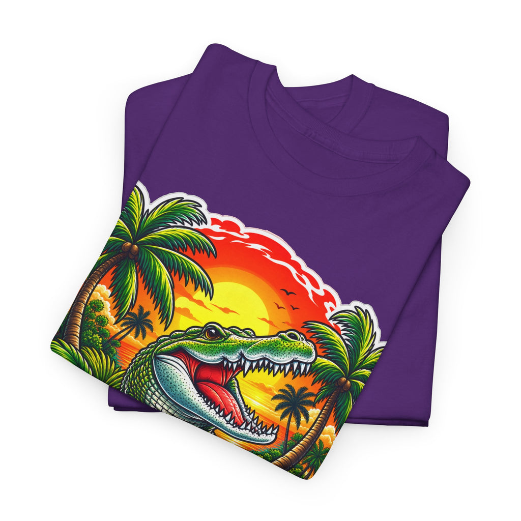 Florida Gator Sunset T-Shirt — Tropical Palm Beach Vacation Tee