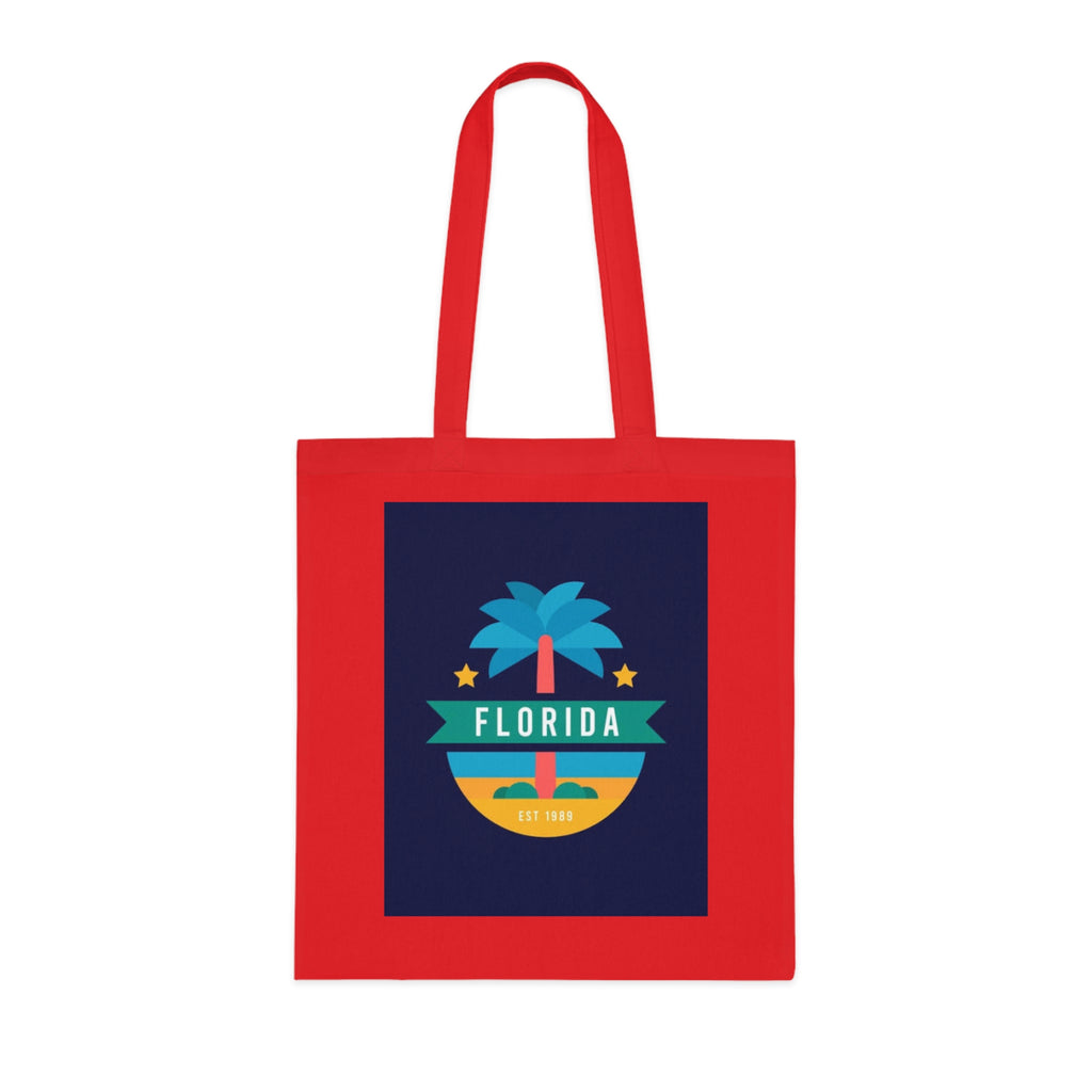 Florida Palm Beach Tote Bag – Retro State Travel Cotton Tote