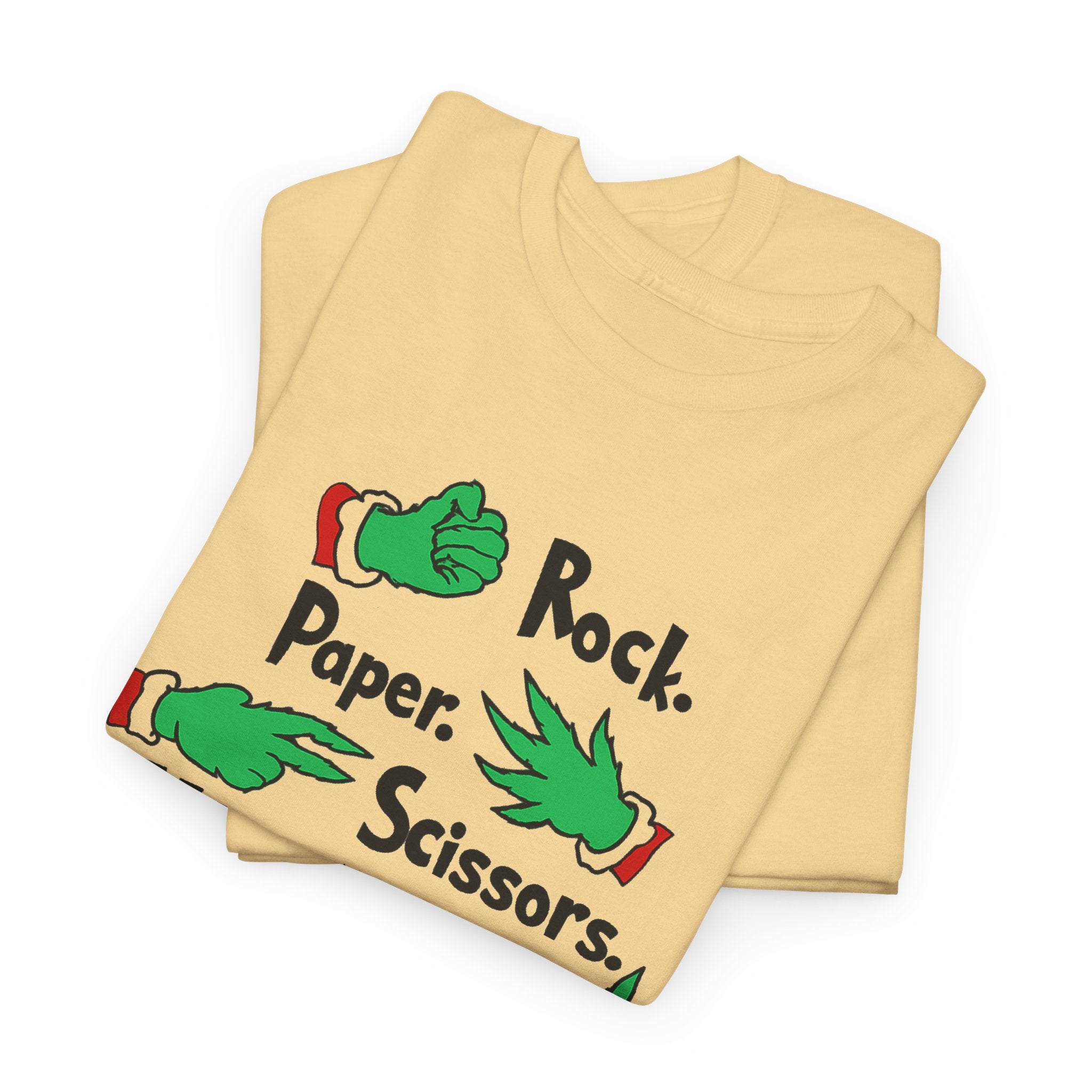Funny Holiday Tee — "Rock. Paper. Scissors. Throat Punch! I Win" Graphic T-Shirt